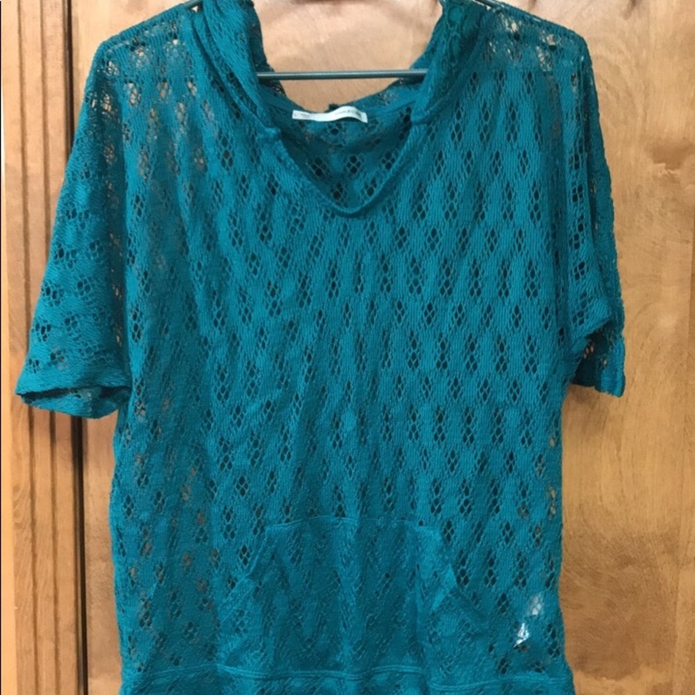 Crochet top with hood